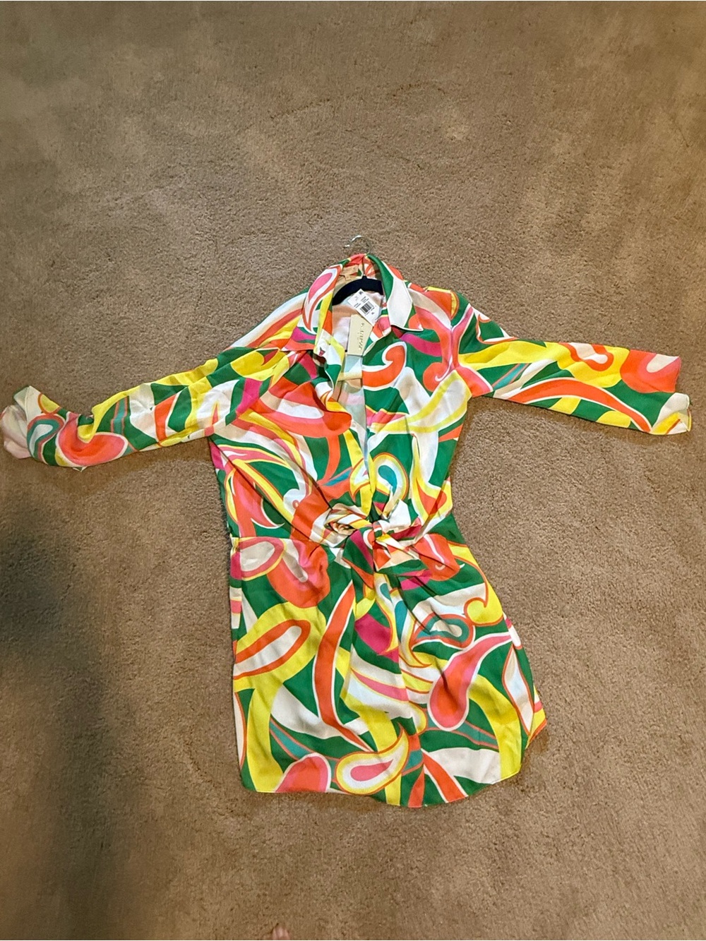 Ramy Brook Bright Multicolor Swirl Print Jumpsuit